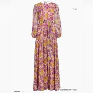 LDT Floral Goddess Open-Back Maxi Dress NWOT